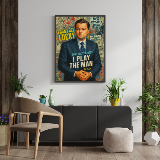 I Play the Man – Power & Strategy Wall Poster (Leonardo DiCaprio Inspired) | Chilekotha