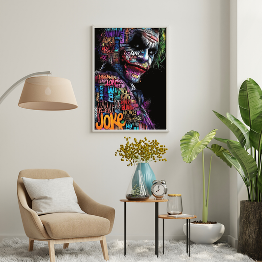 Chaos Smile – Joker Typography Art Wall Poster