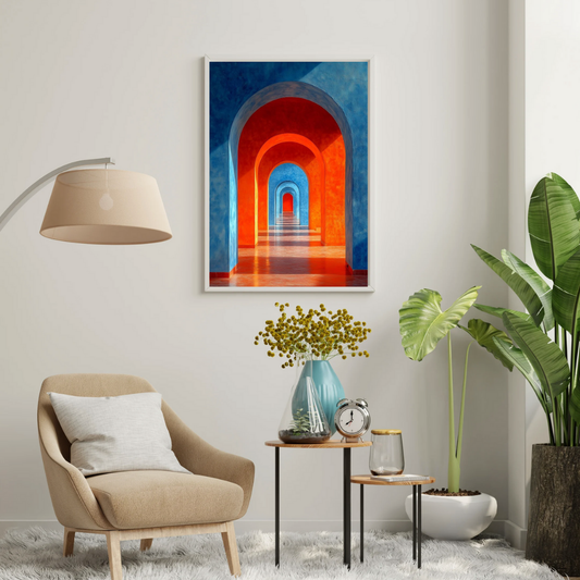 Endless Arches – Abstract Architectural Framed Poster | Chilekotha