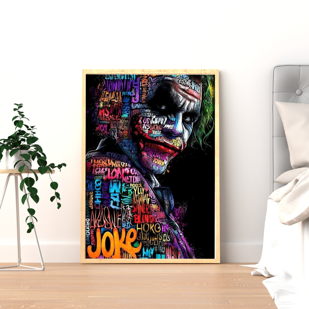 Chaos Smile – Joker Typography Art Wall Poster