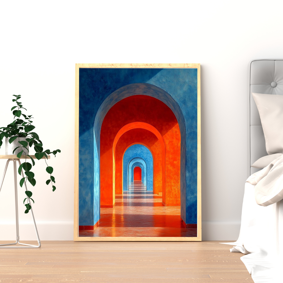 Endless Arches – Abstract Architectural Framed Poster | Chilekotha