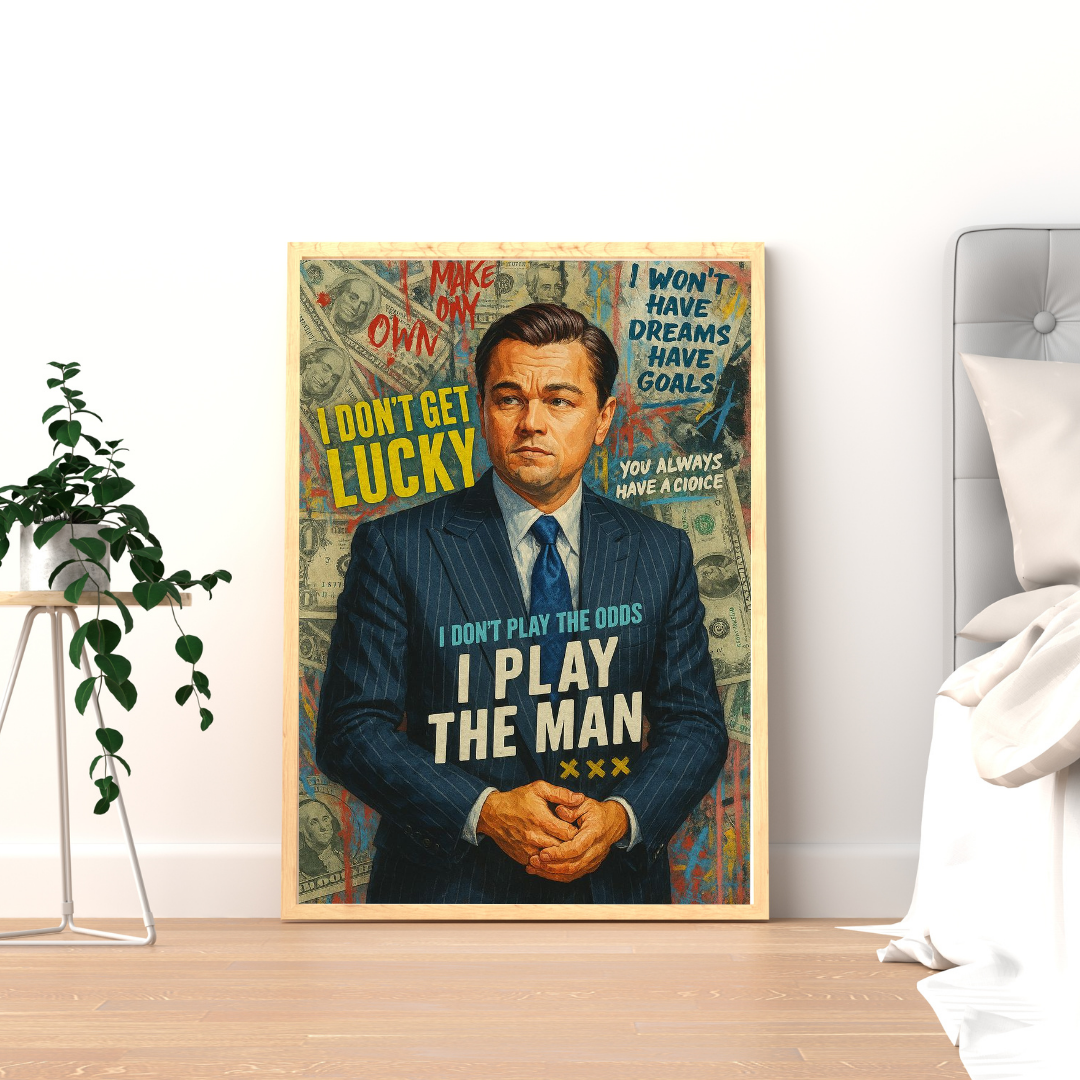 I Play the Man – Power & Strategy Wall Poster (Leonardo DiCaprio Inspired) | Chilekotha
