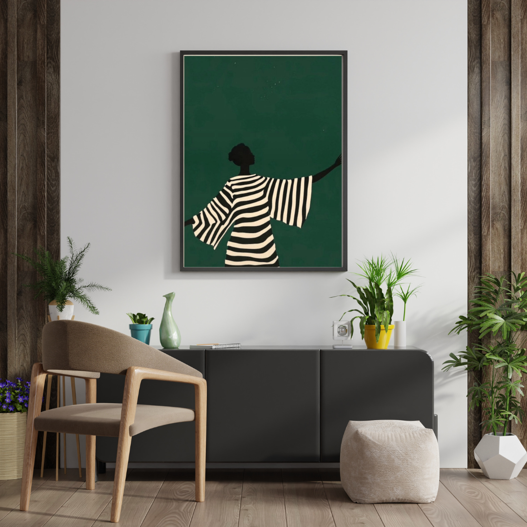 Unbound Grace – Minimalist Figurative Framed Poster