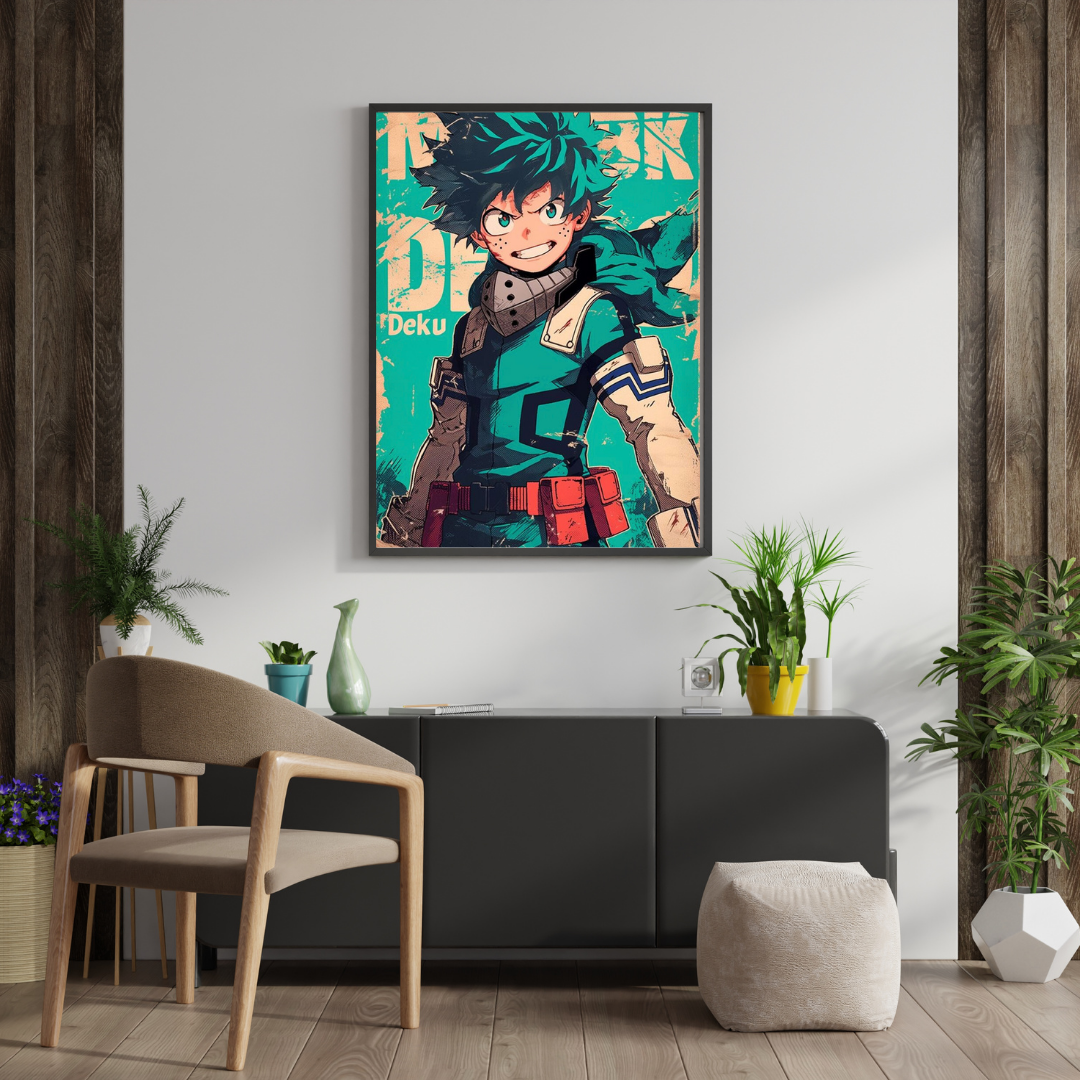 Hero’s Resolve | Anime-Inspired Power Framed Poster