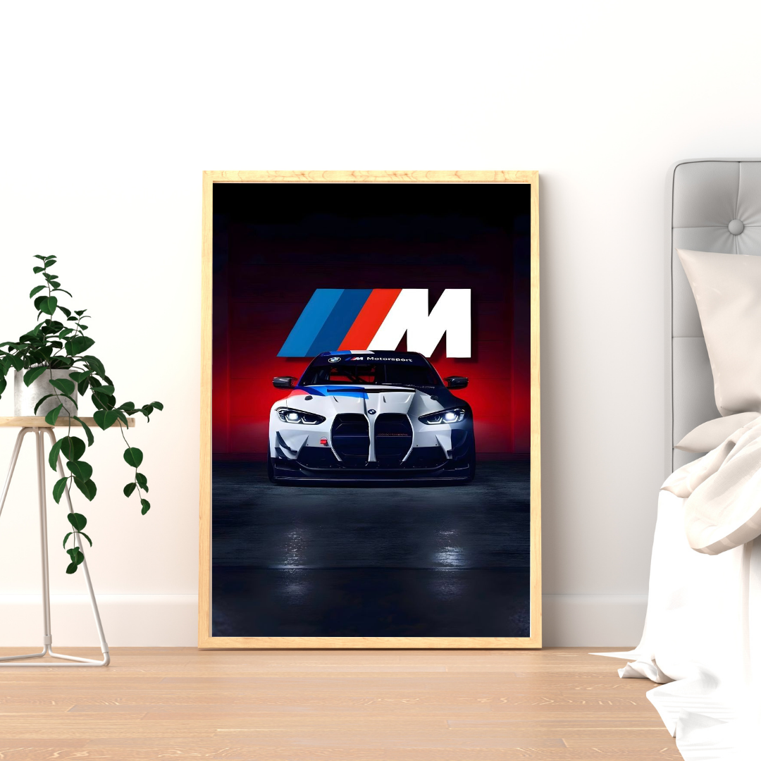 BMW M Performance Supercar Wall Poster | High-Impact Automotive Art by Chilekotha