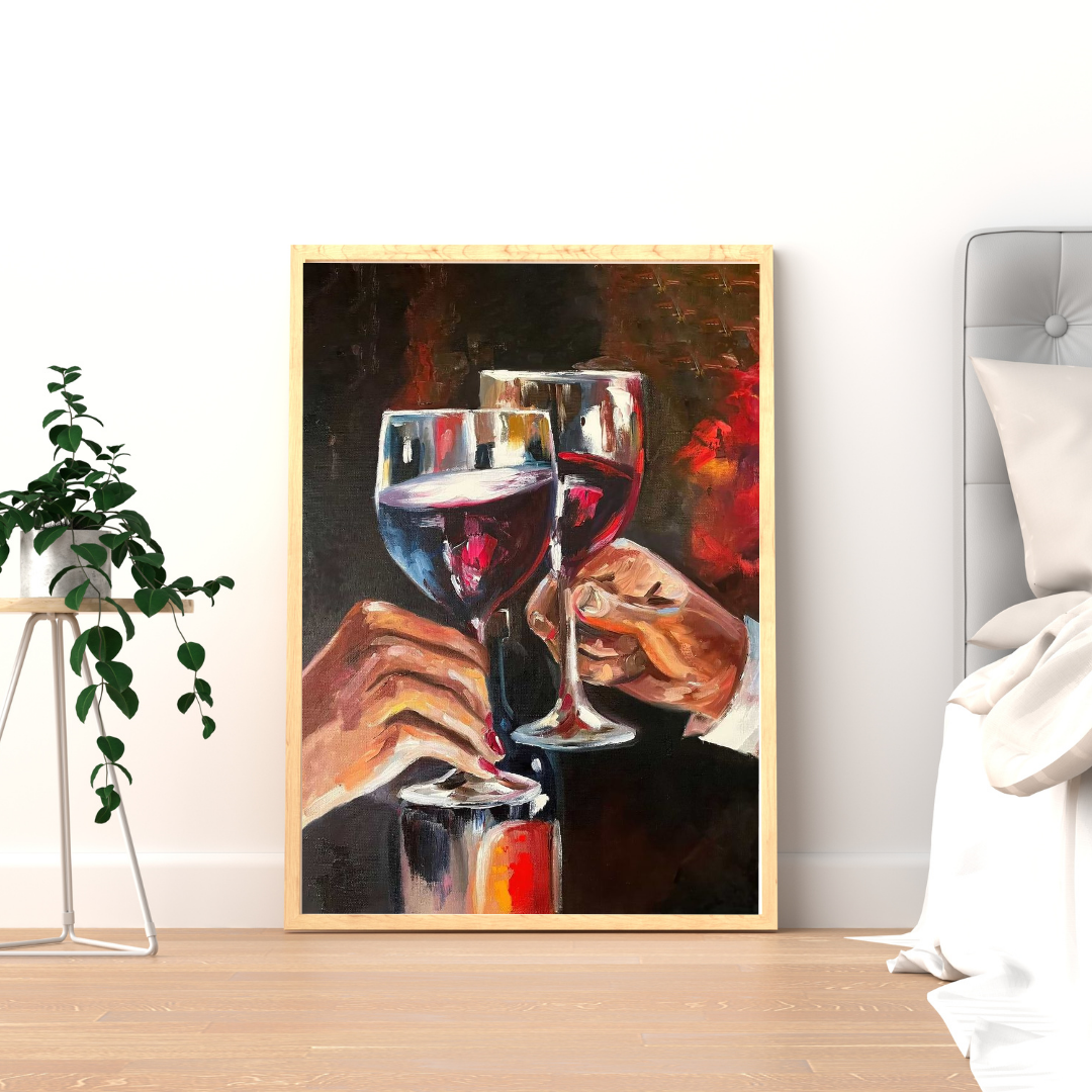 Toast to Moments – Wine Elegance Wall Poster