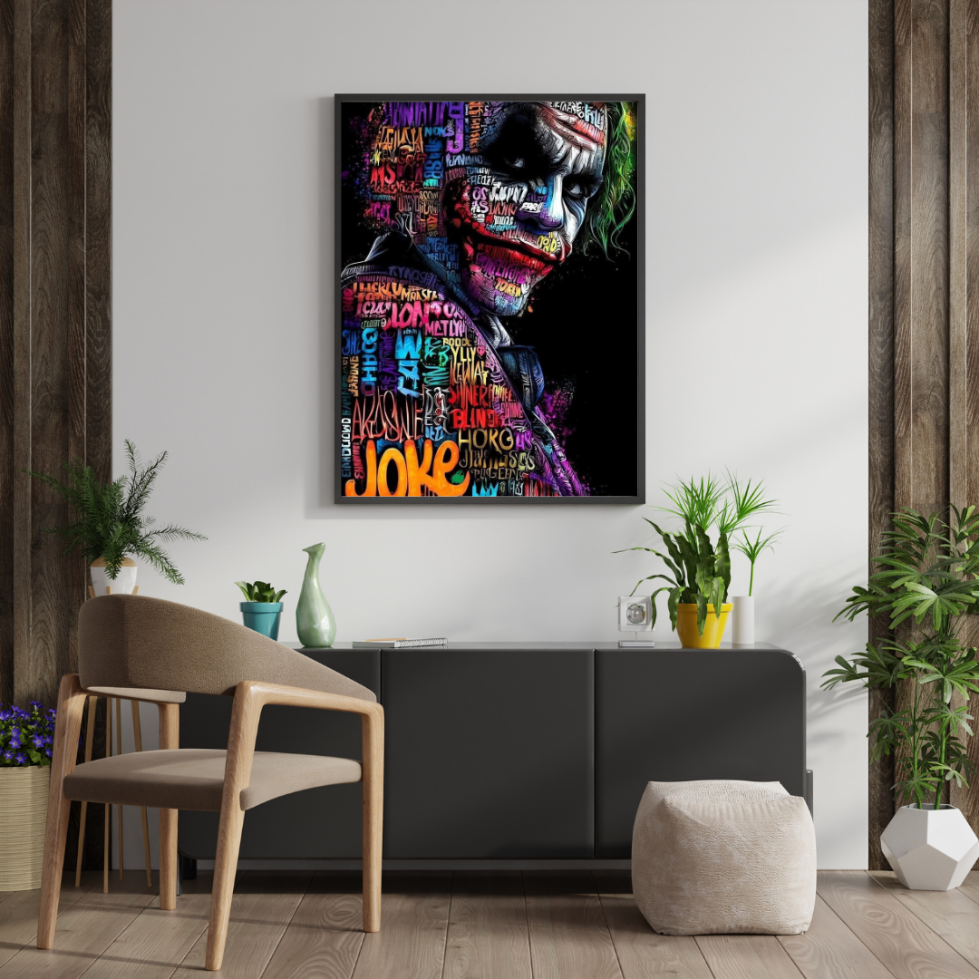 Chaos Smile – Joker Typography Art Wall Poster