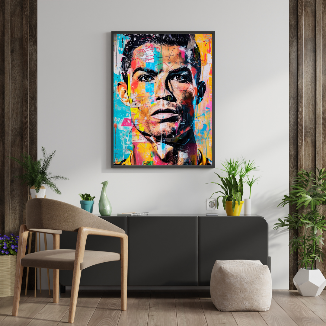 Relentless Focus – Abstract Pop Portrait Wall Poster | Chilekotha