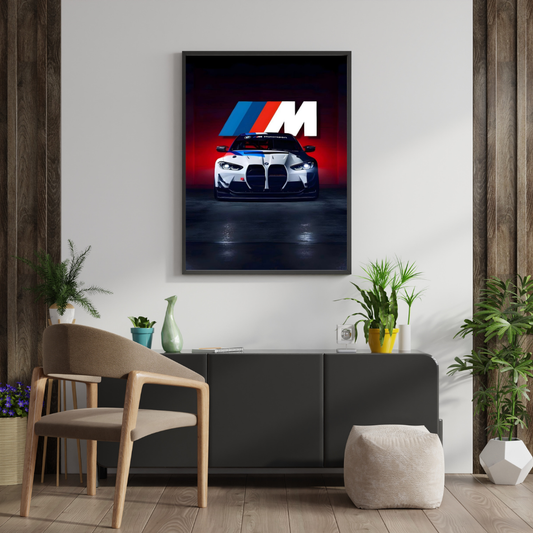 BMW M Performance Supercar Wall Poster | High-Impact Automotive Art by Chilekotha