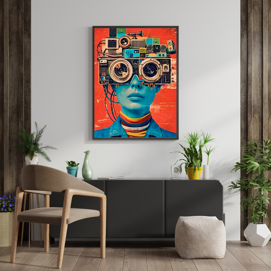 Visionary Mind – Retro Futurism Art Wall Poster