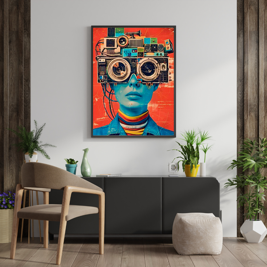 Visionary Mind – Retro Futurism Art Wall Poster