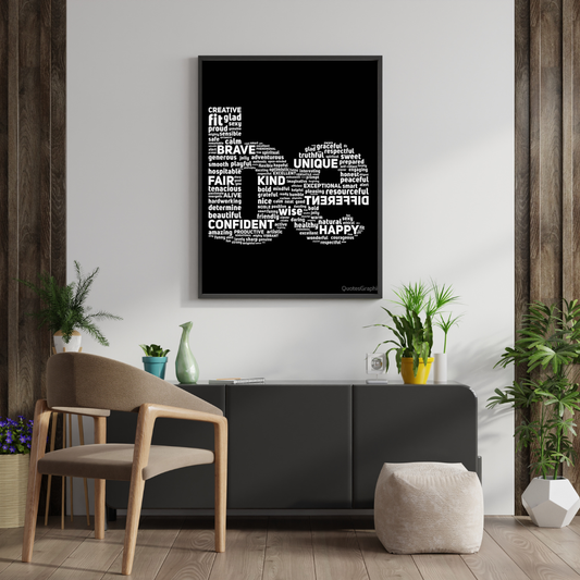 “You Are Enough” Typography Framed Poster – Motivational Wall Art | Chilekotha
