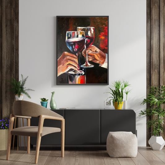 Toast to Moments – Wine Elegance Wall Poster