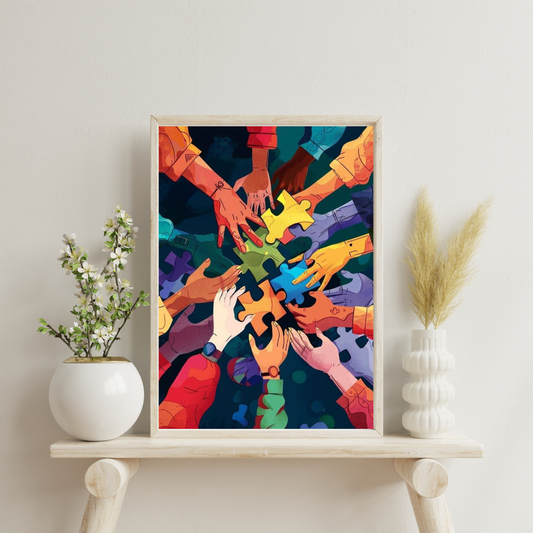 Together We Fit | Unity & Collaboration Framed Poster