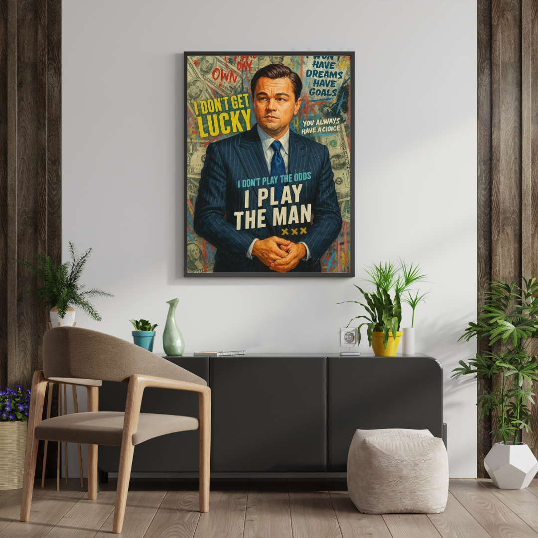 I Play the Man – Power & Strategy Wall Poster (Leonardo DiCaprio Inspired) | Chilekotha