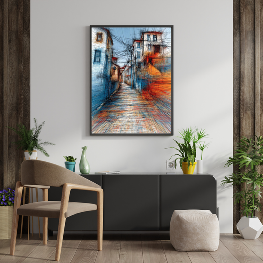 Urban Passage – Abstract City Street Framed Wall Poster | Chilekotha