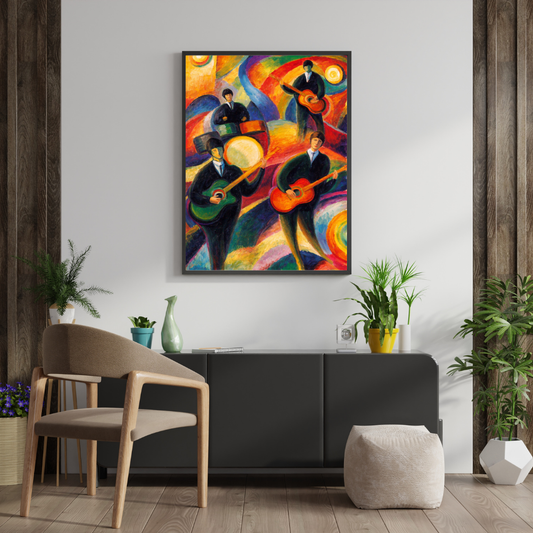 Rhythms in Color – Abstract Musicians Wall Poster | Chilekotha