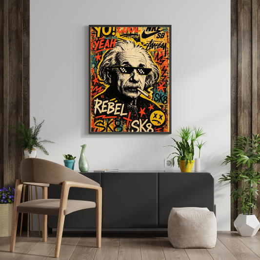 Rebel Genius – Street Pop Art Wall Poster | Chilekotha