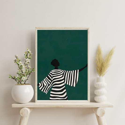 Unbound Grace – Minimalist Figurative Framed Poster
