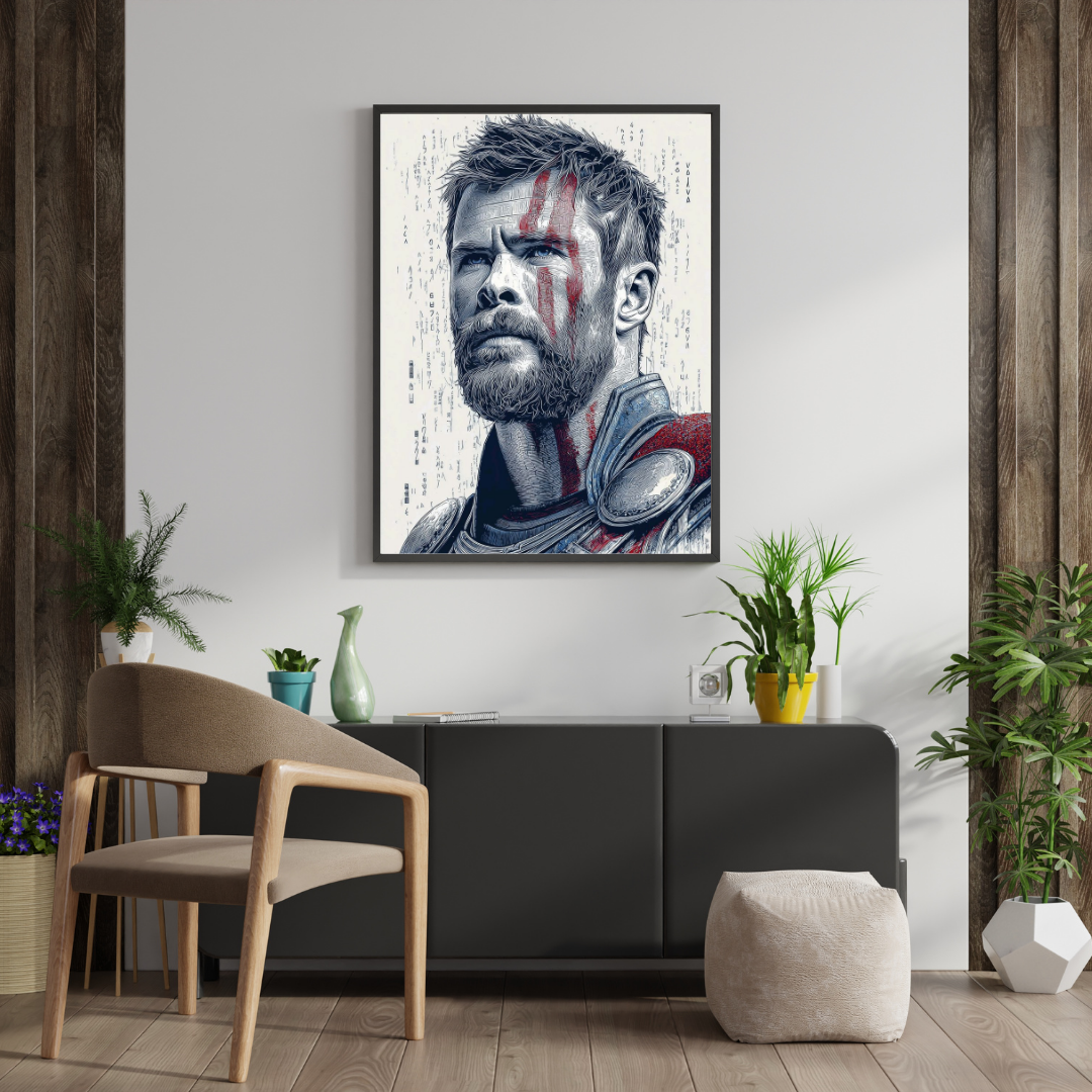 Stormborn Valor – Warrior Portrait Wall Poster