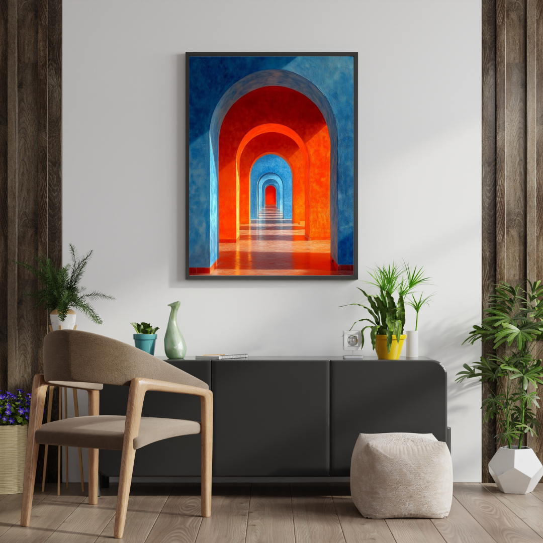 Endless Arches – Abstract Architectural Framed Poster | Chilekotha