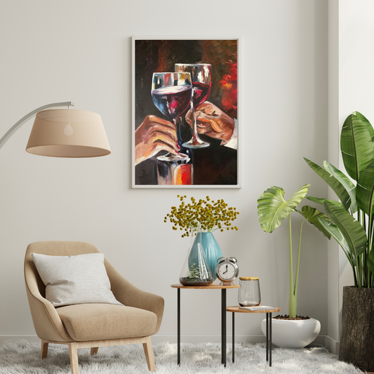 Toast to Moments – Wine Elegance Wall Poster