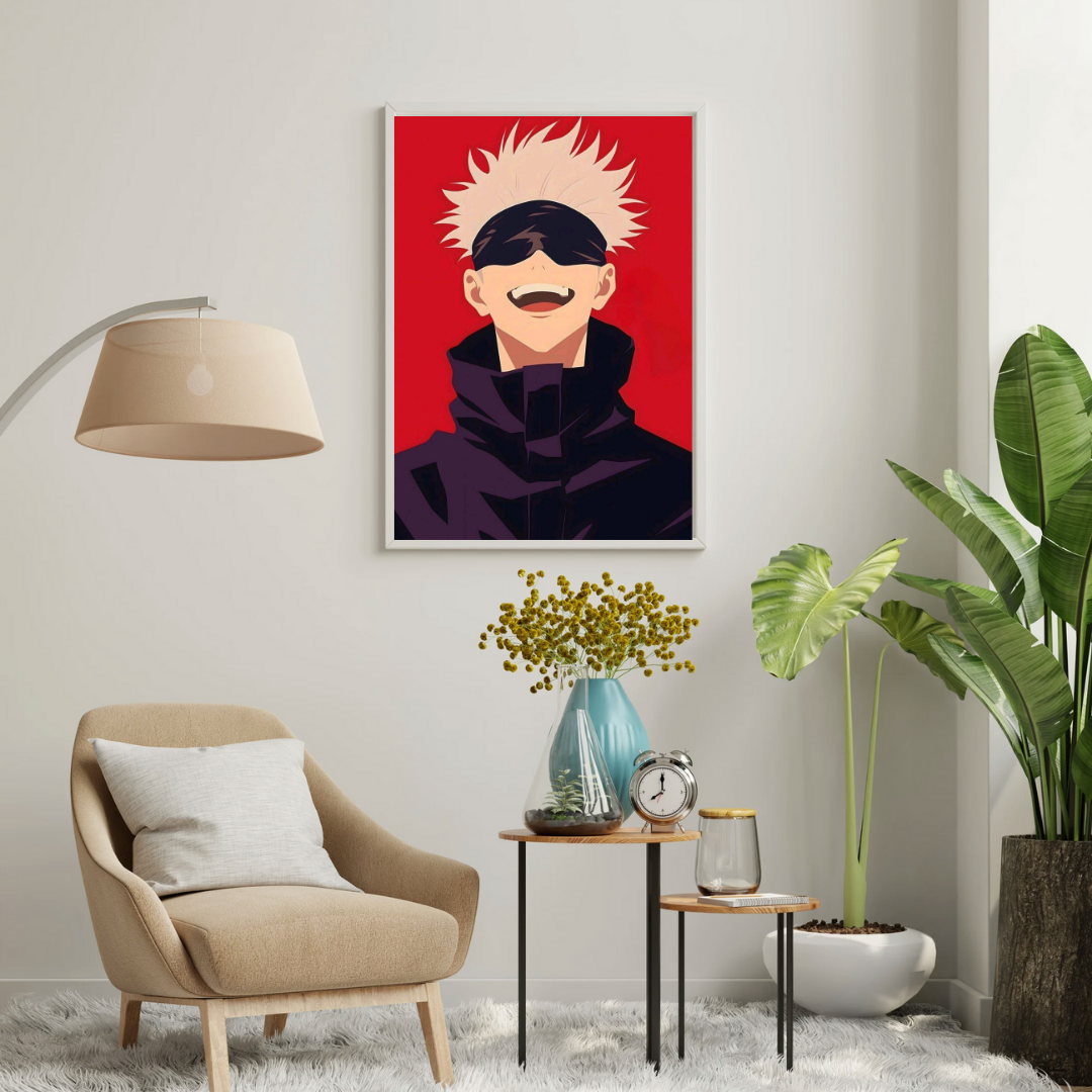 Fearless Smile Framed Poster – Bold Anime-Inspired Wall Art