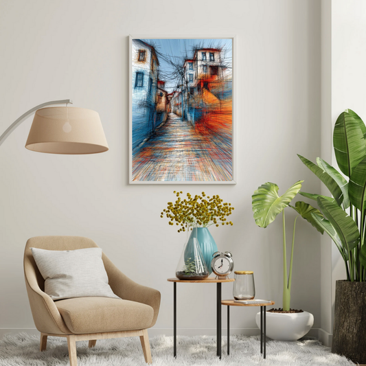 Urban Passage – Abstract City Street Framed Wall Poster | Chilekotha