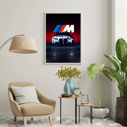 BMW M Performance Supercar Wall Poster | High-Impact Automotive Art by Chilekotha