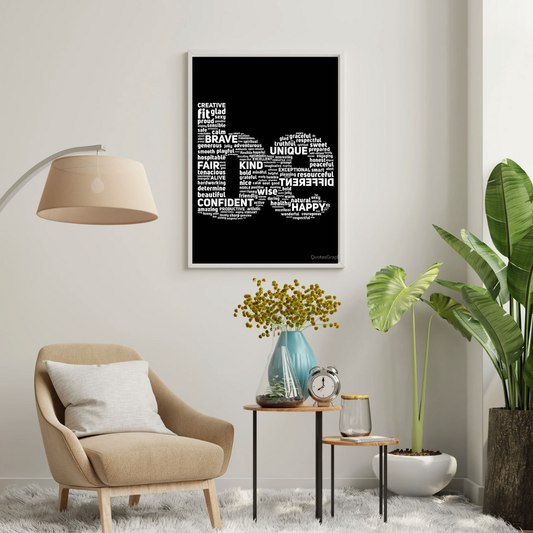 “You Are Enough” Typography Framed Poster – Motivational Wall Art | Chilekotha