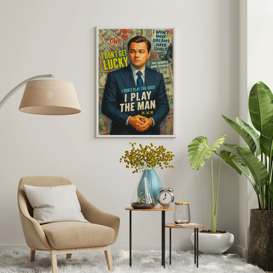 I Play the Man – Power & Strategy Wall Poster (Leonardo DiCaprio Inspired) | Chilekotha