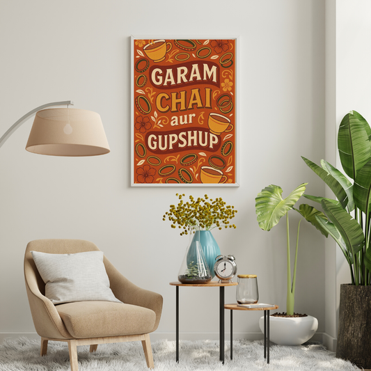Garam Chai aur Gupshup – Desi Vibes Wall Poster