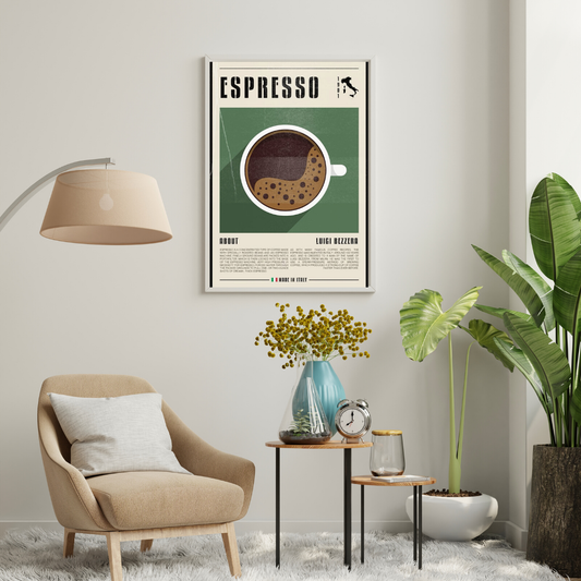 Espresso Ritual – Minimal Coffee Art Wall Poster