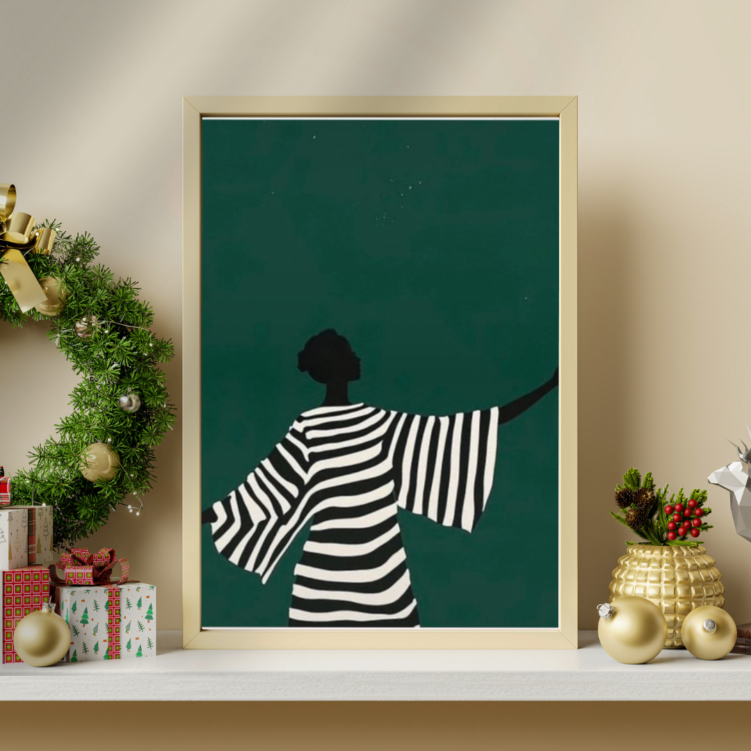 Unbound Grace – Minimalist Figurative Framed Poster