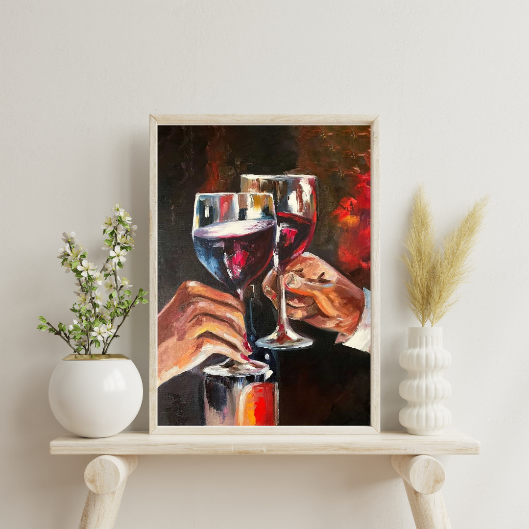 Toast to Moments – Wine Elegance Wall Poster