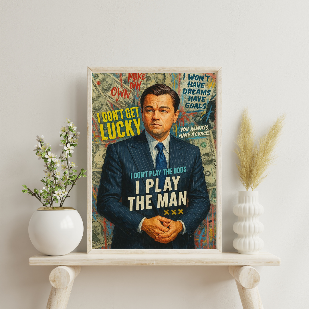 I Play the Man – Power & Strategy Wall Poster (Leonardo DiCaprio Inspired) | Chilekotha