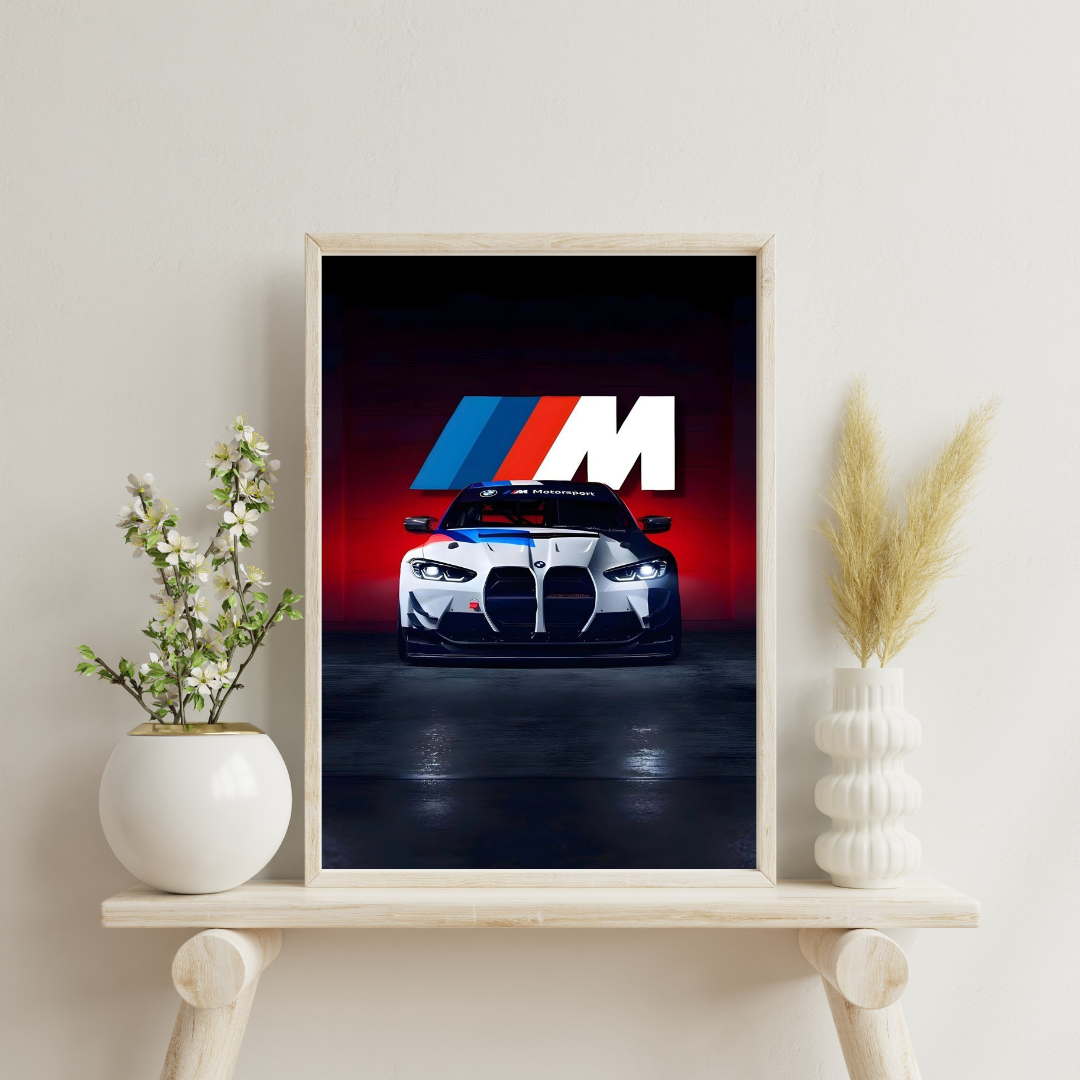 BMW M Performance Supercar Wall Poster | High-Impact Automotive Art by Chilekotha