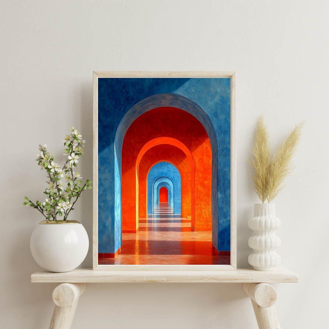 Endless Arches – Abstract Architectural Framed Poster | Chilekotha