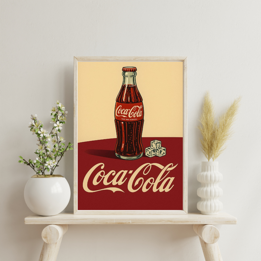 Classic Cola Nostalgia – Vintage Bottle Art Wall Poster | Chilekotha