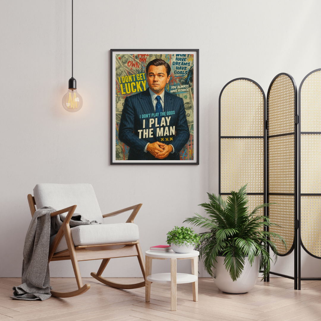 I Play the Man – Power & Strategy Wall Poster (Leonardo DiCaprio Inspired) | Chilekotha