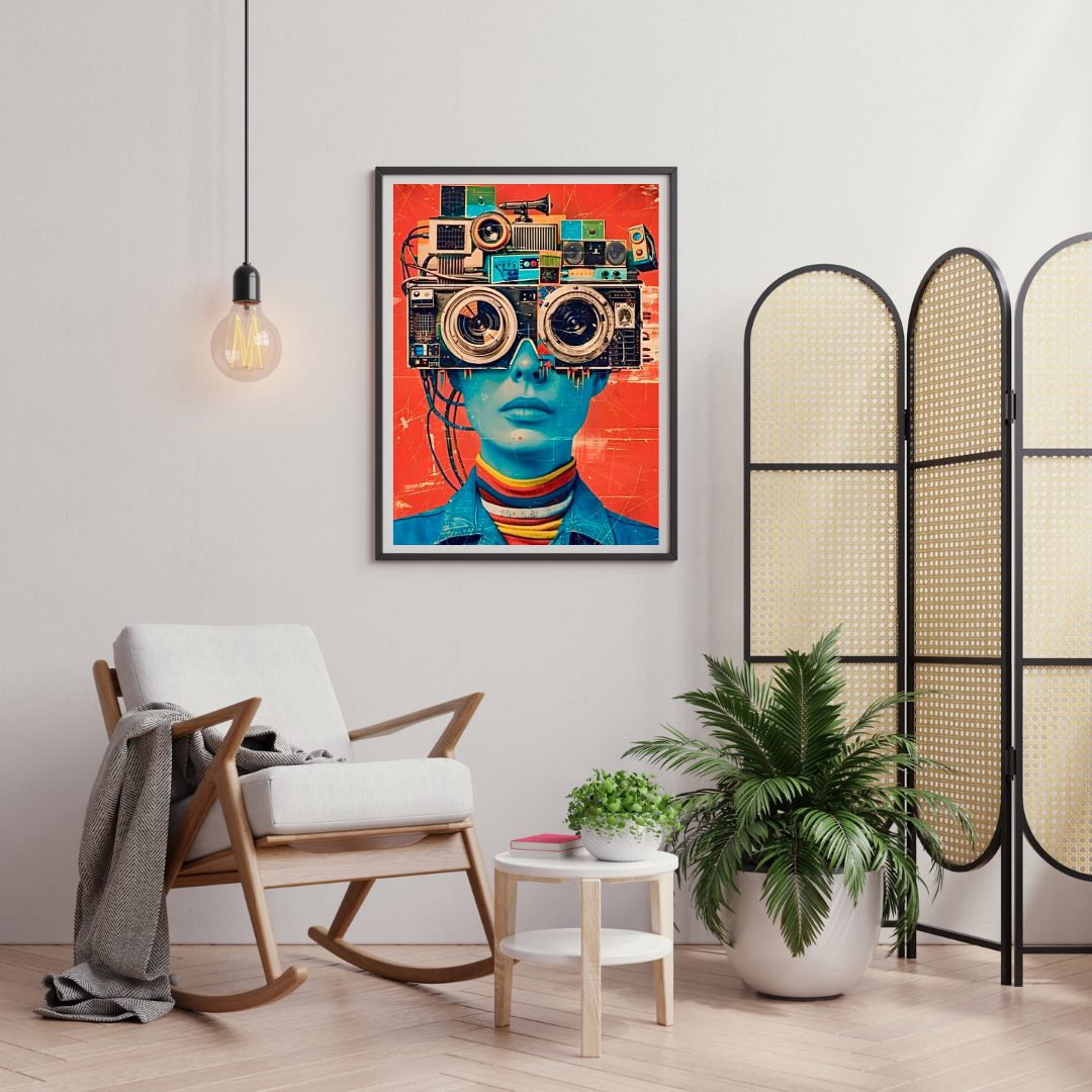 Visionary Mind – Retro Futurism Art Wall Poster