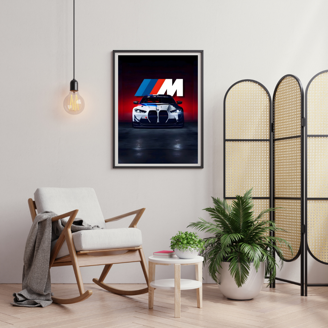 BMW M Performance Supercar Wall Poster | High-Impact Automotive Art by Chilekotha