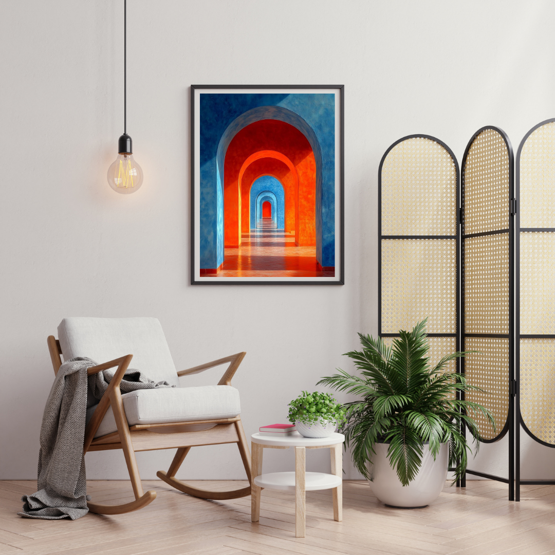Endless Arches – Abstract Architectural Framed Poster | Chilekotha