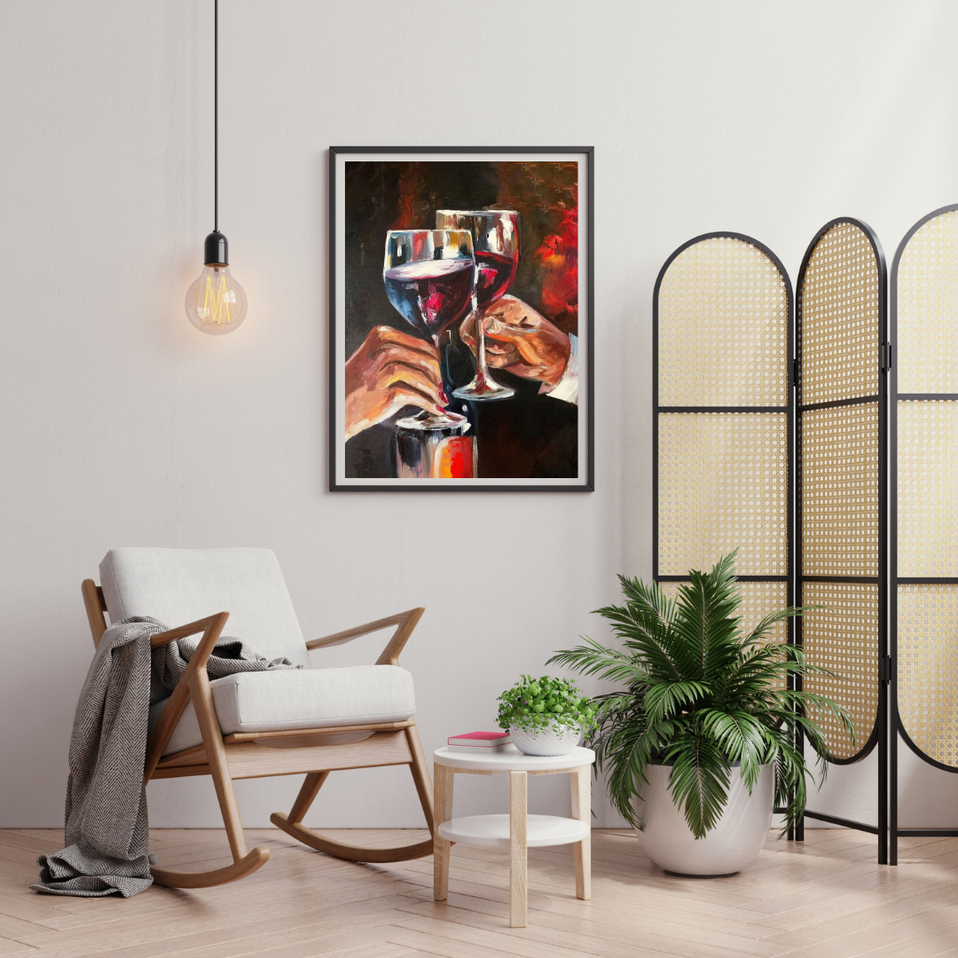 Toast to Moments – Wine Elegance Wall Poster