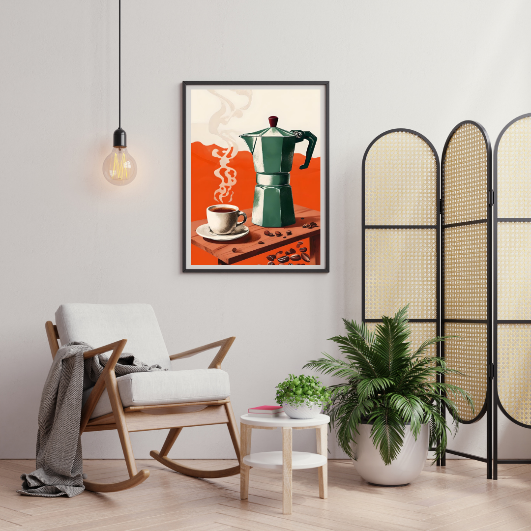 Morning Brew – Classic Coffee Art Framed Poster | Modern Café Wall Décor by Chilekotha