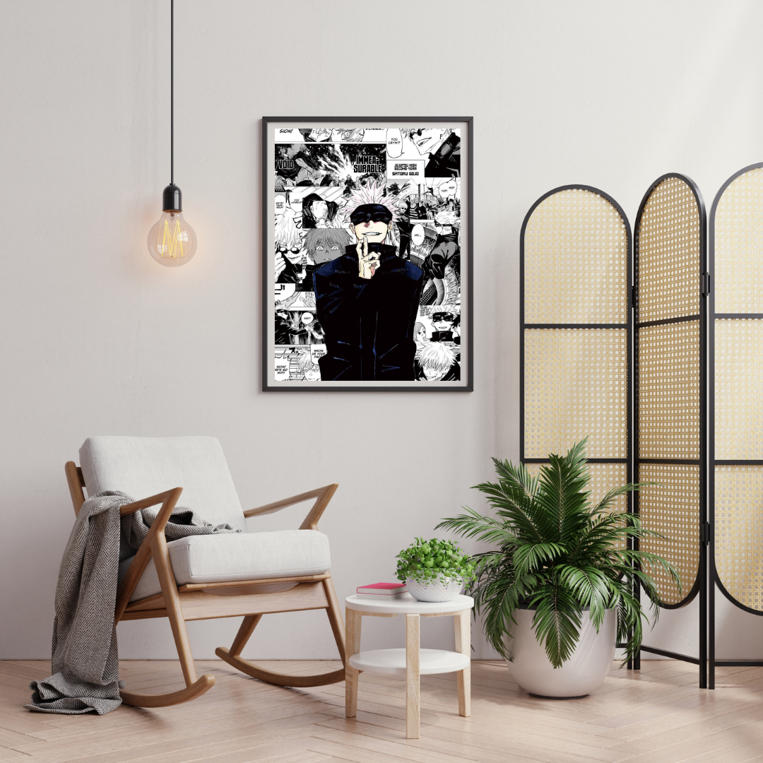 Infinity Gaze – Dark Anime Sorcerer Wall Poster